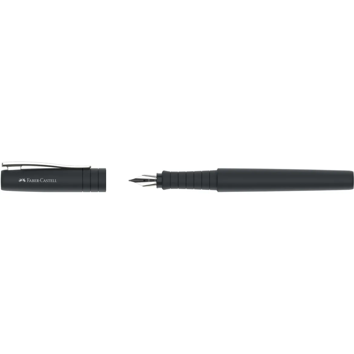 Faber-Castell Poly Ball reservoarpenn – svart pennekropp med blått blekk