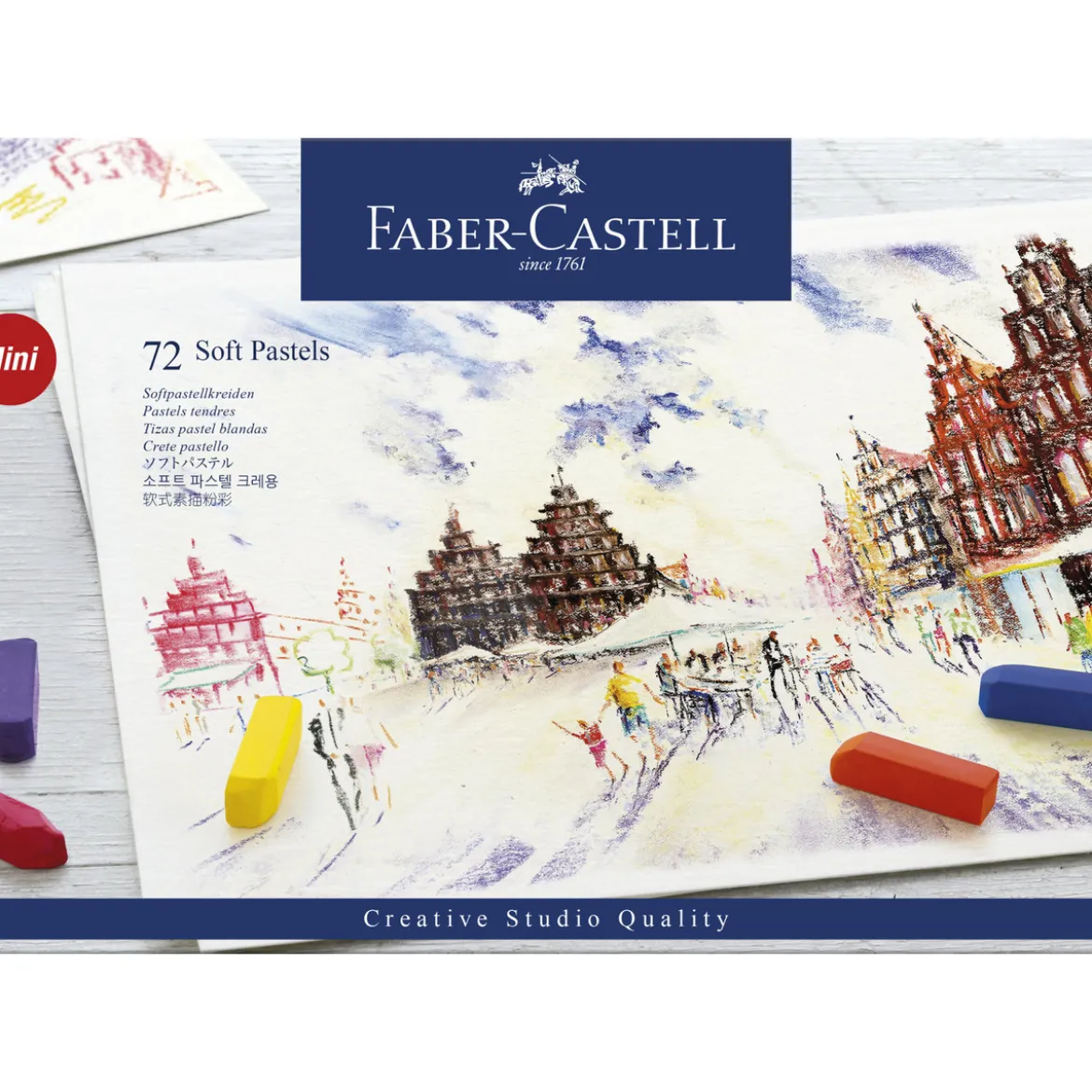 Faber-Castell Soft Pastels Mini, sett med 72 myke pastellkritt