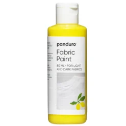Fabric paint 80 ml – gul tekstilfarge for både lyse og mørke tekstiler