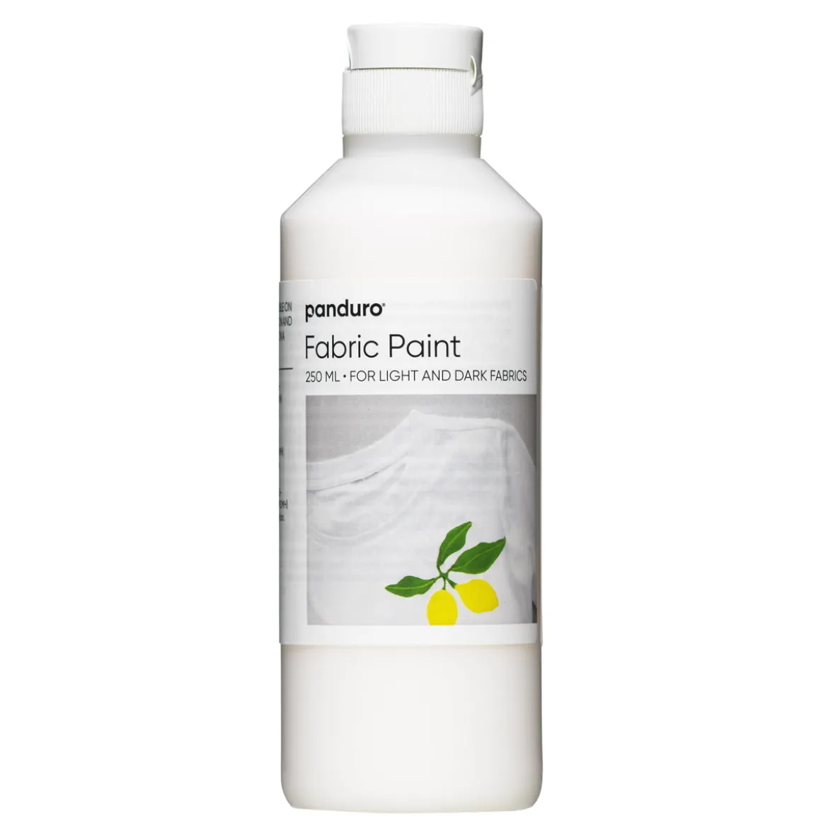 Fabric paint 250 ml – hvit tekstilfarge for både lyse og mørke tekstiler