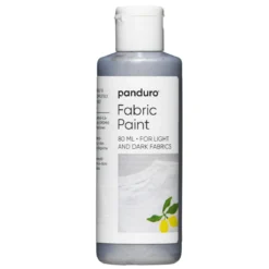 Fabric paint 80 ml – sølvfarget tekstilfarge for både lyse og mørke tekstiler