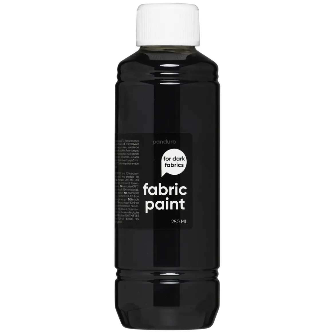 Fabric Paint 250 ml – svart dekkende tekstilfarge for mørke tekstiler