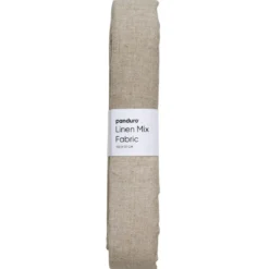 Ferdigklippet stoffstykke av linmiks 100×137 cm naturfarget