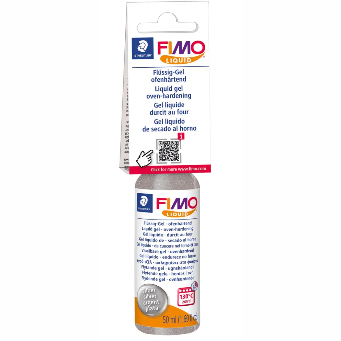 Fimo Liquid 50 ml sølv