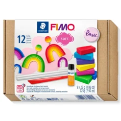 Fimo Soft Basic Set – 9×25 g fargerik Fimo-leire og verktøy