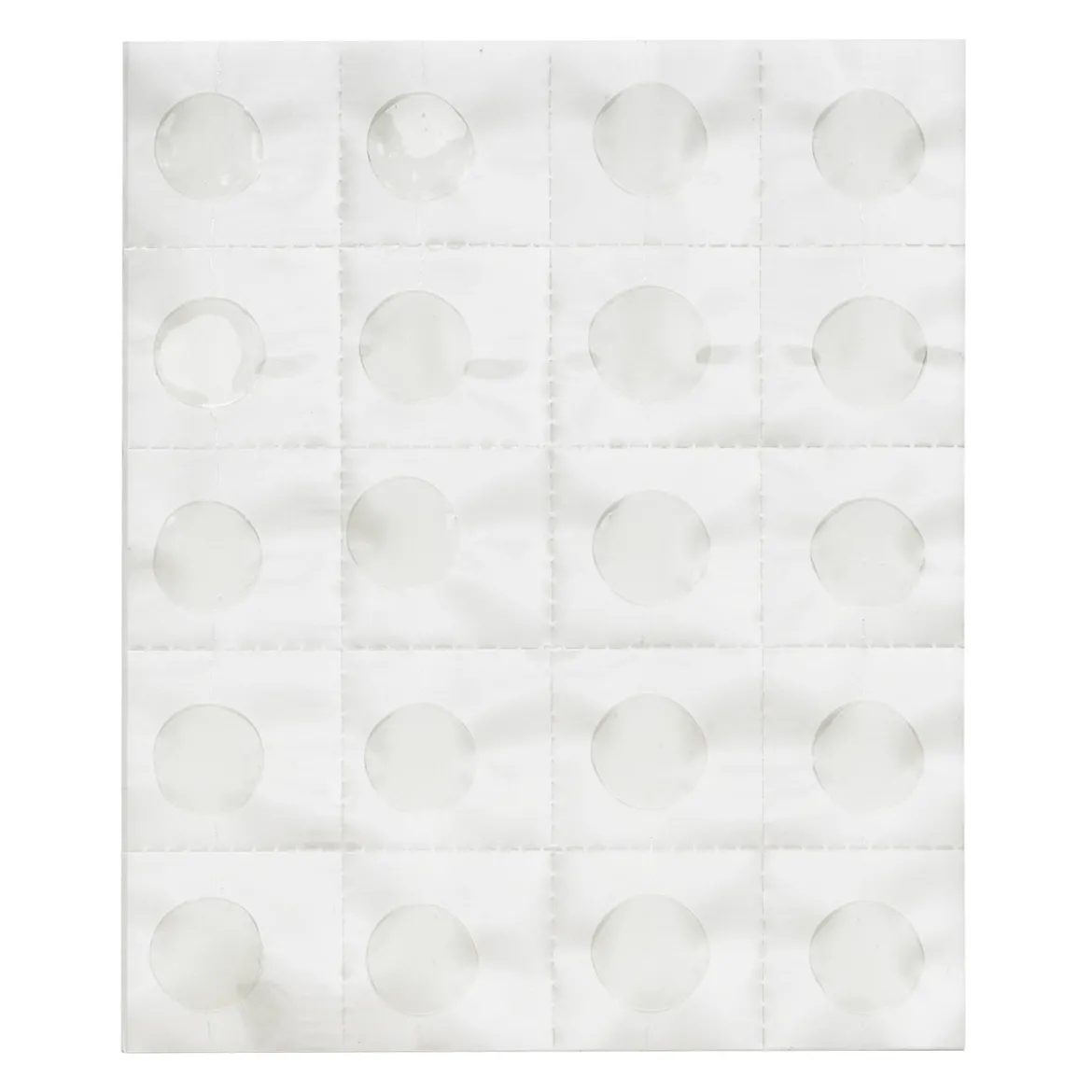 100 flyttbare transparente limprikker / glue dots med diameter 1,4 cm