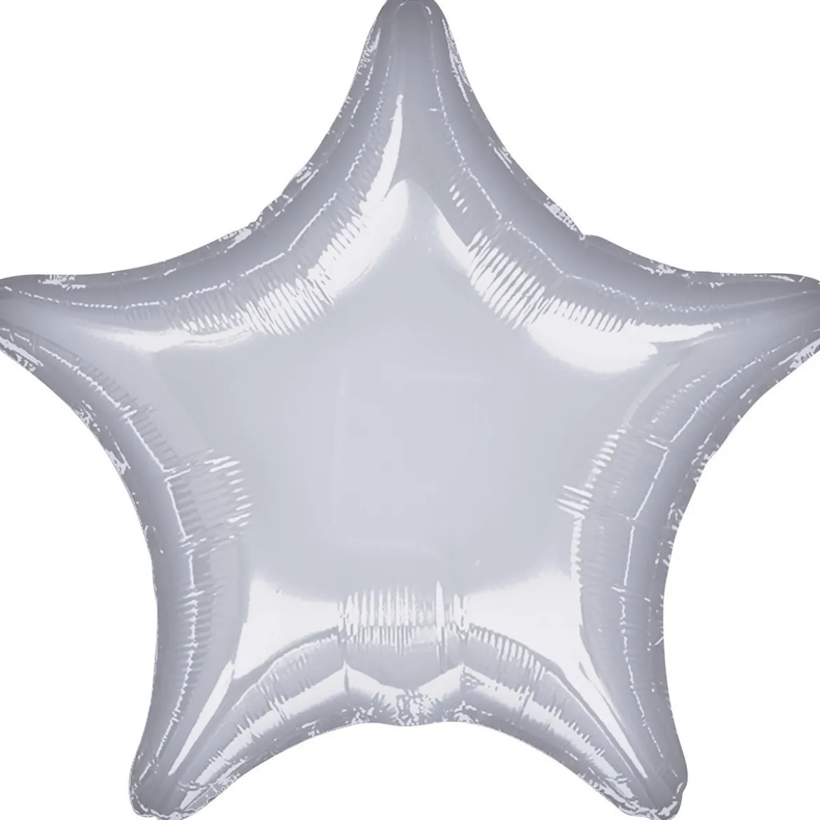 Folieballong Ø45 cm – sølvfarget stjerne