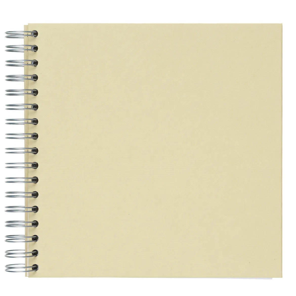 Fotoalbum med spiralrygg, 22×22 cm, beige, 25 hvite ark, 225 g/m²