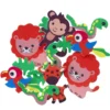Funky Foam selvklebende dekorgummi smilefjes, 60 stk.