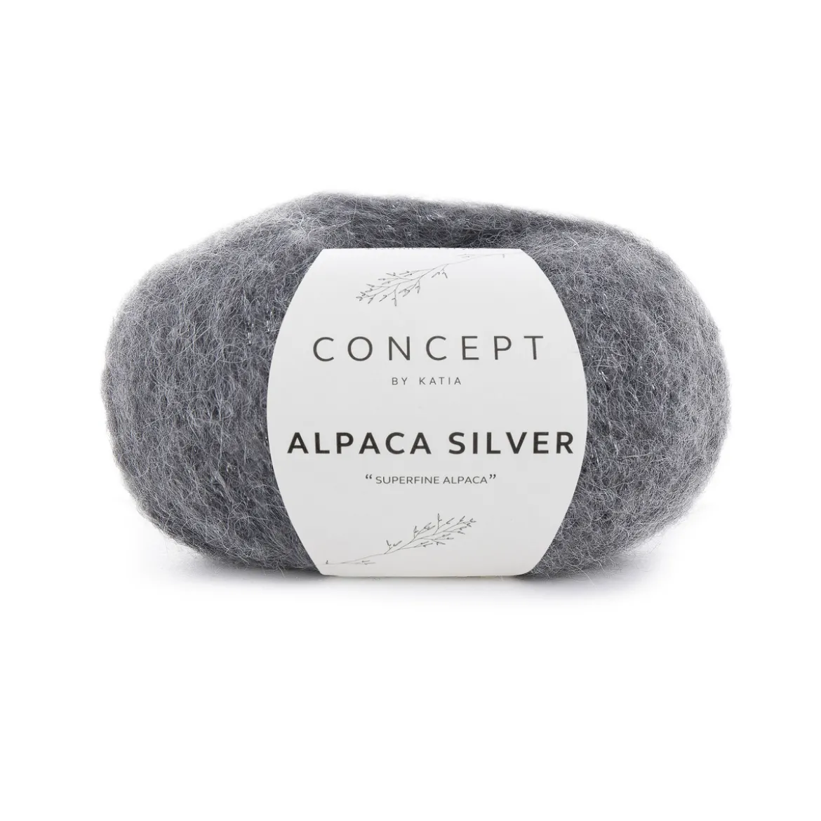 Garn Alpaca silver 25 g m.grå