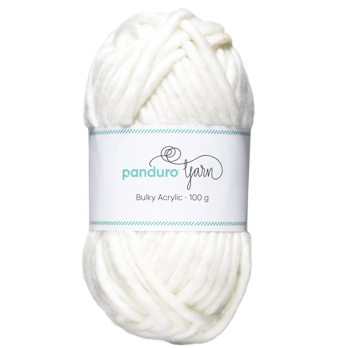 Garn Bulky Acrylic 100 g hvit – et tykt garn som gir resultater raskt
