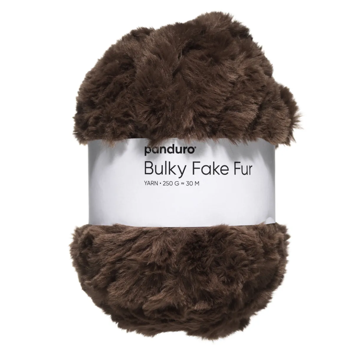 Garn Bulky Faux Fur 250 g brun