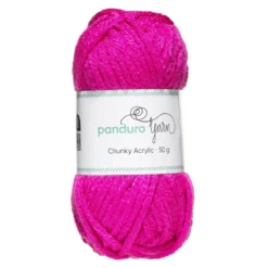 Garn Chunky Acrylic 50 g cerise