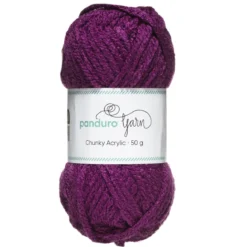 Garn Chunky Acrylic 50 g mørkelilla