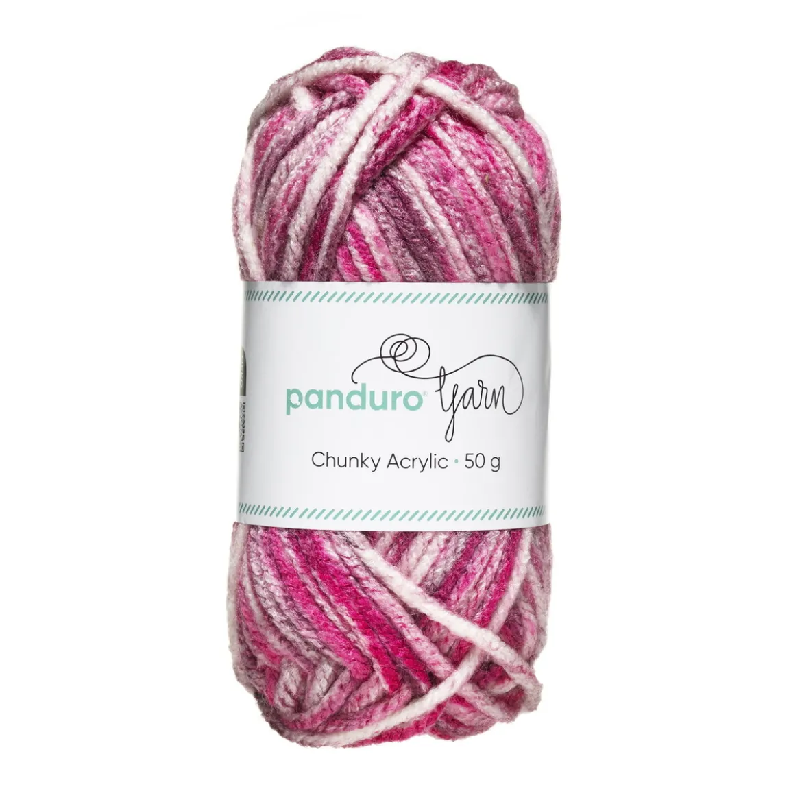 Garn Chunky Acrylic 50 g pink to wine red multi