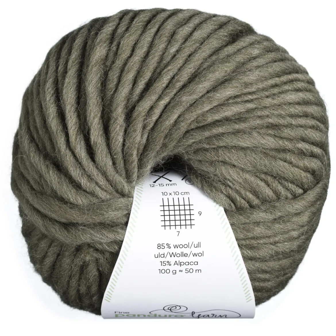 Garn Chunky Wool 100g tåkegrønn