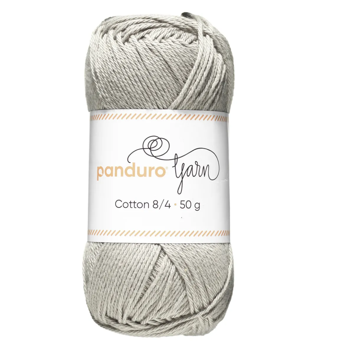 Garn Cotton 8/4 50g Grått
