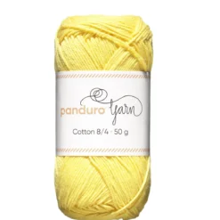Garn Cotton 8/4 50g Gult
