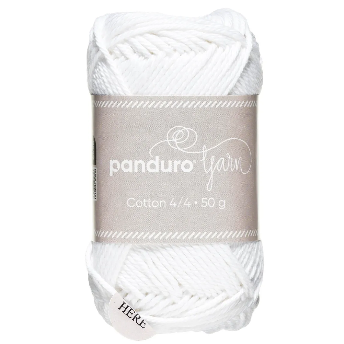 Garn Cotton 4/4 50 g hvit