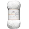 Garn Cotton 8/4 50g Hvitt