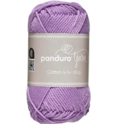 Garn Cotton 4/4 50 g lyselilla