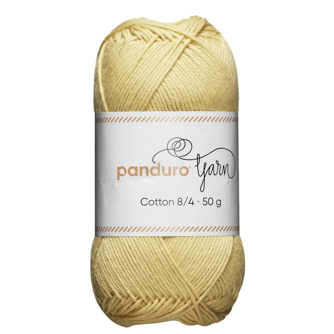 Garn Cotton 8/4 50 g lys gul