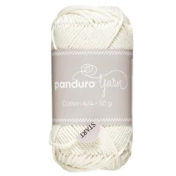 Garn Cotton 4/4 50 g naturhvit