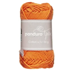 Garn Cotton 4/4 50 g oransje
