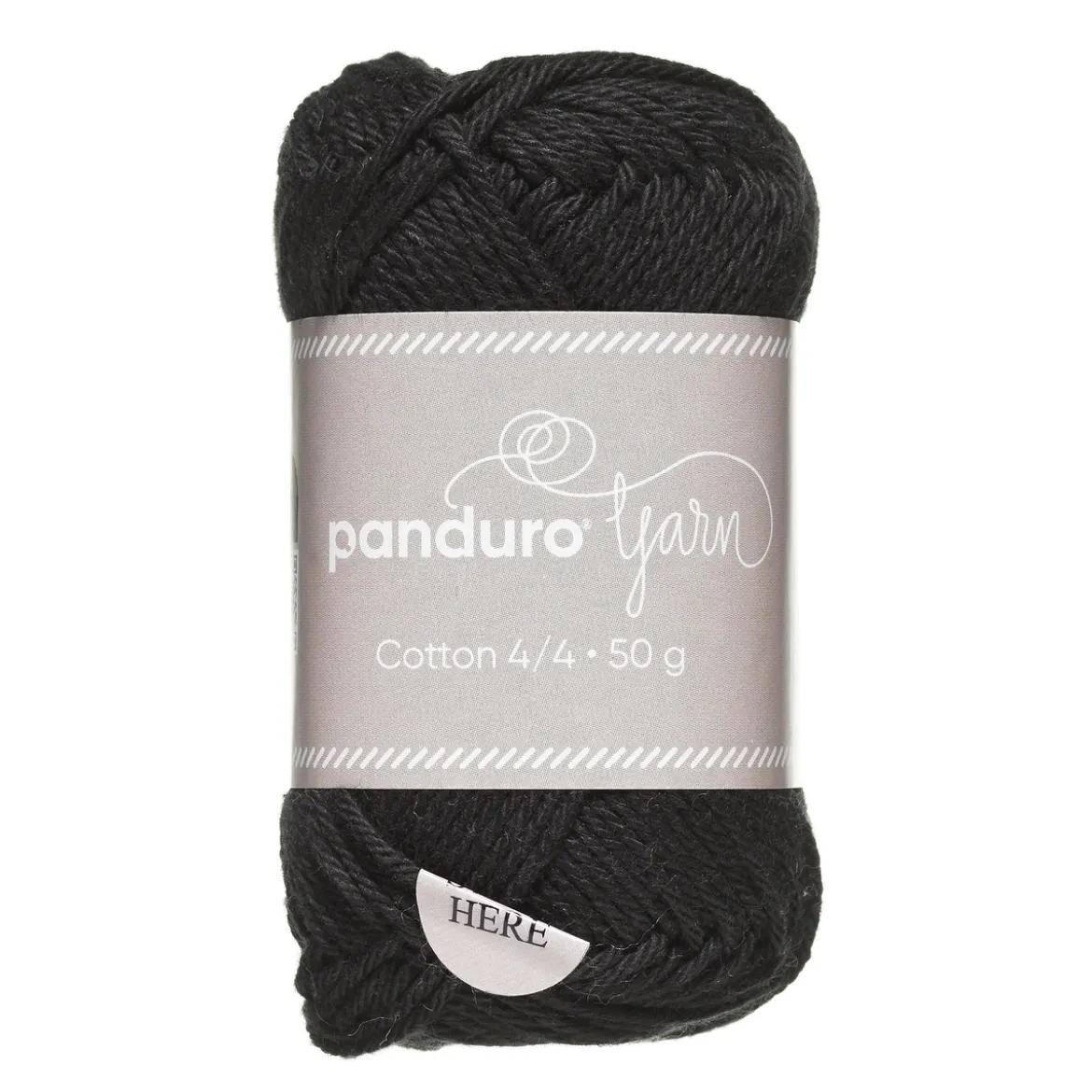 Garn Cotton 4/4 50 g svart