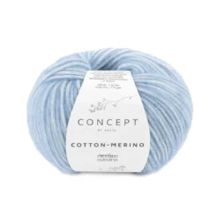 Garn Cotton Merino 50 g lyseblå 131