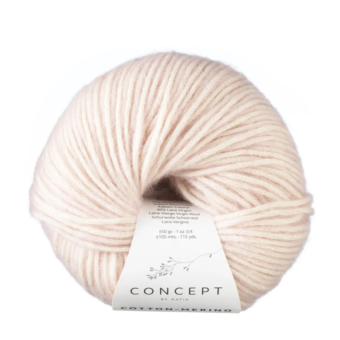 Garn Cotton Merino 50 g lyserosa 103