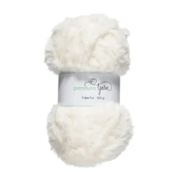Garn Faux Fur hvit 100 g