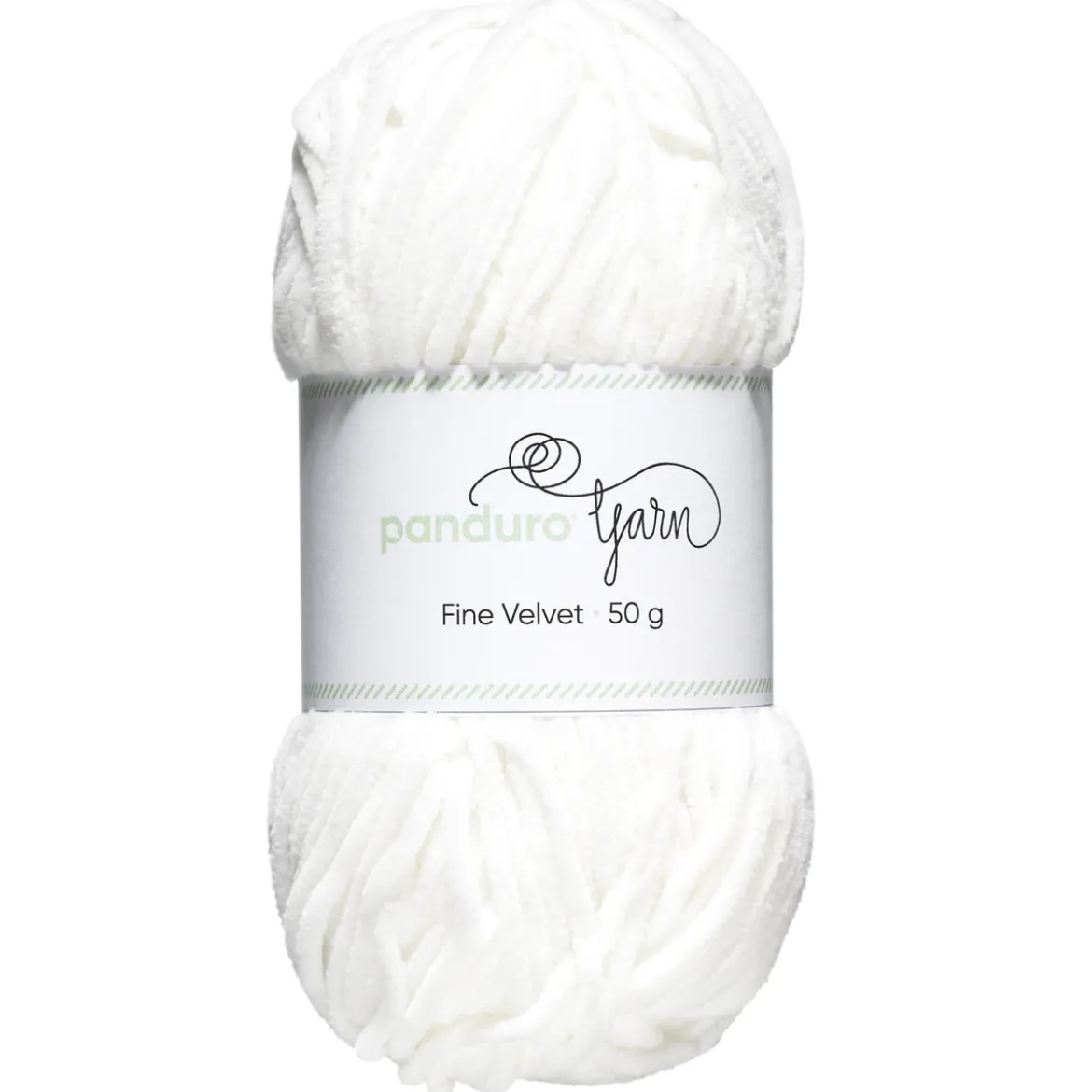 Garn Fine Velvet 50 g hvit – fløyelsmykt og himmelsk mykt garn