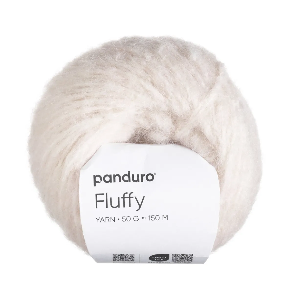 Garn Fluffy 50 g hvit
