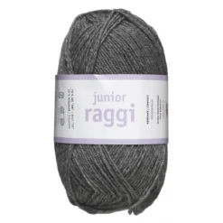 Garn Järbo Junior Raggi 50 g mørkegrå – 68404 Dark grey