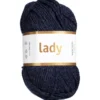 Garn Järbo Lady 50 g jeansblå – 44229 Denim melangé