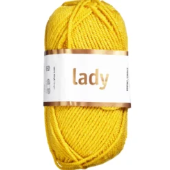 Garn Järbo Lady 50 g sennepsgul – 44210 Mustard yellow