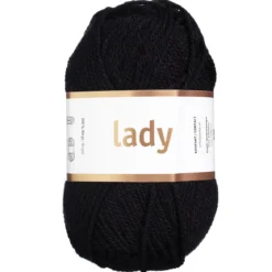 Garn Järbo Lady 50 g svart – 44201 Black