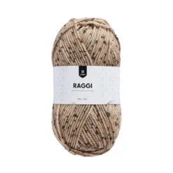 Garn Järbo Raggi 100 g beige prikk – Tweedy forest 15182