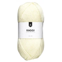 Garn Järbo Raggi 100 g naturhvit – Natural white 1500