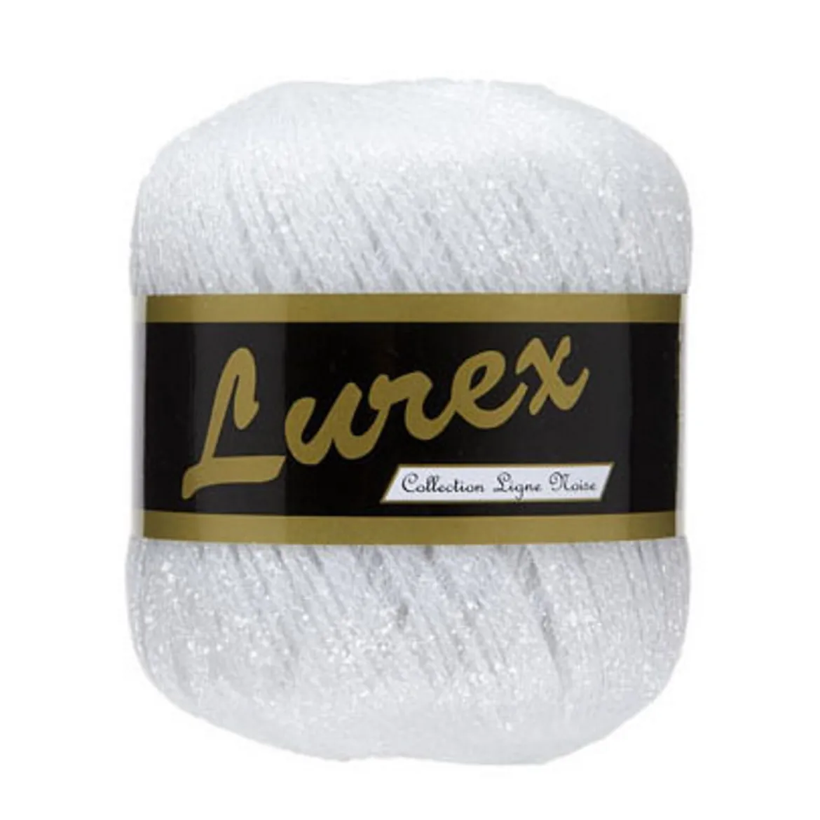Garn Lammy Lurex 25 g hvit
