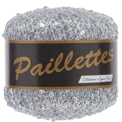 Garn Lammy Paillettes 25 g sølv 401