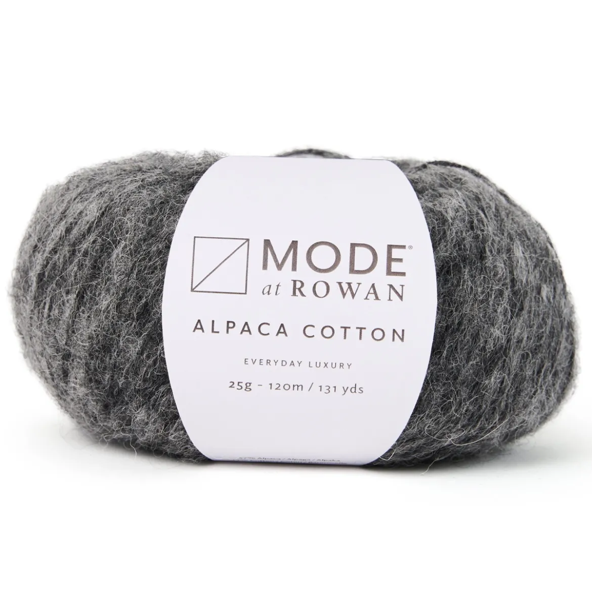 Garn Mode at Rowan Alpaca Cotton 25 g – Charcoal melange 012