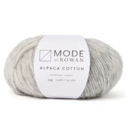 Garn Mode at Rowan Alpaca Cotton 25 g – Feather grey melange 013