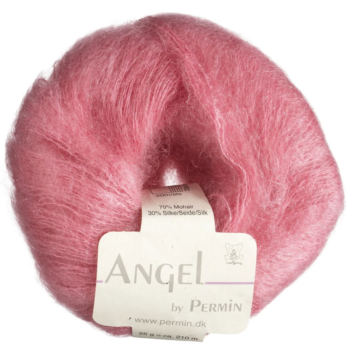 Garn Permin Angel 25 g mørkerosa 884144