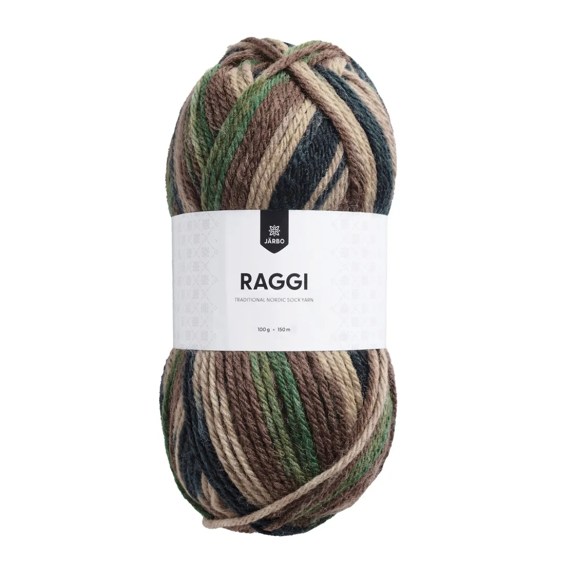 Garn Raggi 100 g brun-grønn