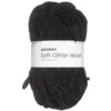 Garn Soft Glitter Velvet 100 g svart