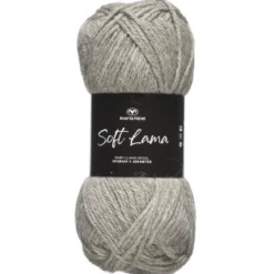 Garn Soft Lama 50 g lysegrå – Formal grey 03