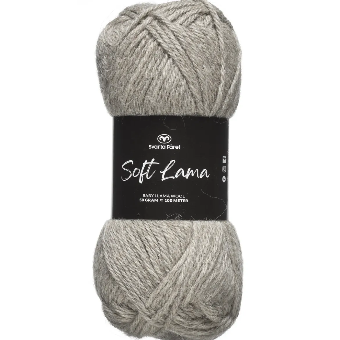Garn Soft Lama 50 g lysegrå – Formal grey 03