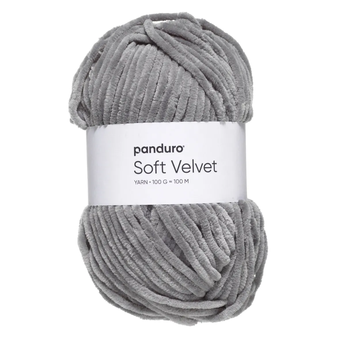 Garn Soft Velvet 100 g grå